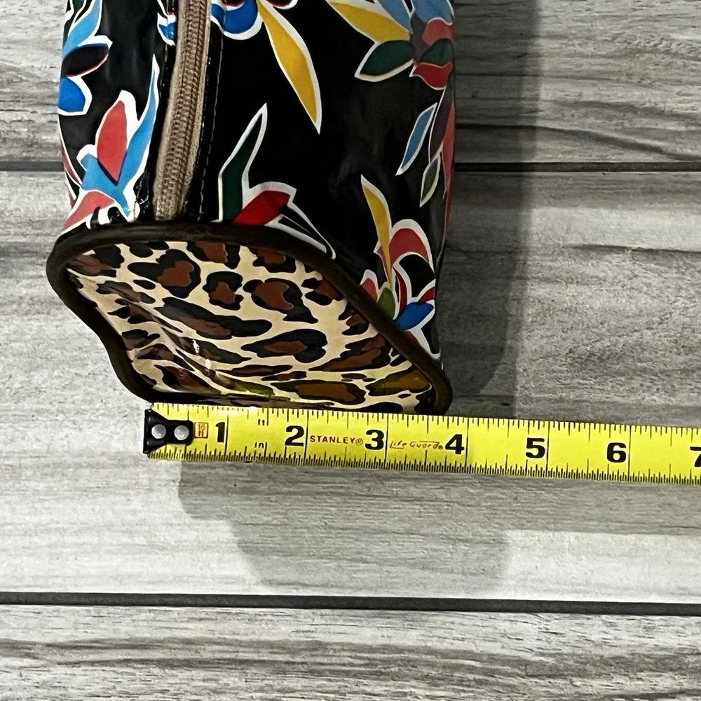 NWOT Consuela Diego & Mona Leopard Oilcloth Travel Makeup Bag Rare Retired